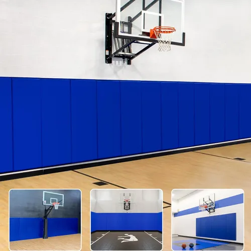 Vista 13 de Almohadilla de pared para gimnasio, protector de pared para cancha de baloncesto, alfombrilla protectora de pared de espuma de 2 pulgadas de grosor