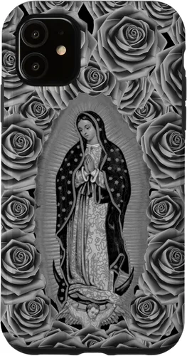 Vista 8 de Funda para iPhone 14 Pro Max Our Lady Virgen De Guadalupe Virgen María Floral