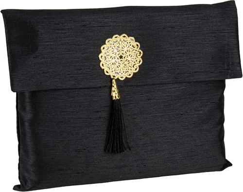 Vista 5 de Modefa Tapete de oración islámica, regalos musulmanes, alfombra fina de oración musulmana de viaje en bolsa de regalo de tafetán con cuentas Tasbih