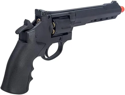 Vista 4 de Goldenball - Revólver WellFire de 12.2" CO2 Swing Out Airsoft (Color: Negro)