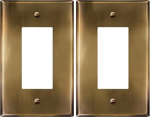 Vista 30 de LIDER Placa decorativa de pared de metal para interruptor o receptáculo, cubierta de salida de acero inoxidable, resistente a la corrosión