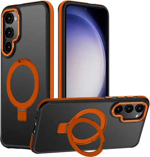 Vista 56 de Funda para Samsung Galaxy S24 Plus, soporte de anillo magnético ajustable [compatible con Magsafe], [protección a prueba de golpes de grado militar]