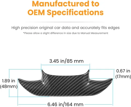 Vista 7 de Cubierta de volante con aspecto de fibra de carbono, cubierta de moldura para Chevrolet Corvette C7 Z06 Z51 ZR1 Stingray Grand Sport 2014 2015 2016