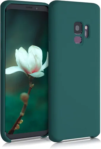 Vista 198 de kwmobile Funda compatible con Samsung Galaxy S9 - Funda de silicona TPU con acabado suave - Blue Reef