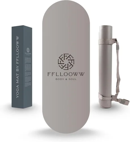 Vista 11 de FFLLOOWW BODY & SOUL Tapete de yoga antideslizante de alta calidad para entrenamiento en casa, gimnasio en casa, yoga y pilates, incluye correa