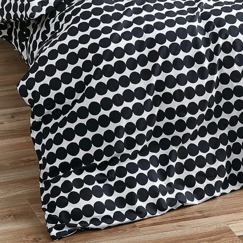 Vista 7 de Marimekko - Juego de funda de edredón tamaño Queen, ropa de cama de algodón con fundas a juego y cierre de botón, decoración del hogar para todas