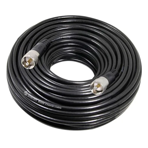 Vista 8 de STEREN Cable coaxial RG8X de 6 pies, cable coaxial CB con conectores UHF PL259, macho a macho de baja pérdida de 50 ohmios para radio HAM, LMR400