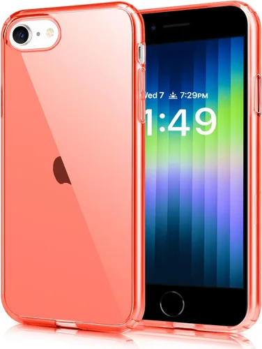 Vista 9 de JJGoo Funda compatible con iPhone SE 2022/2020, compatible con iPhone 7 8, transparente, suave, transparente, a prueba de golpes, delgada, delgada