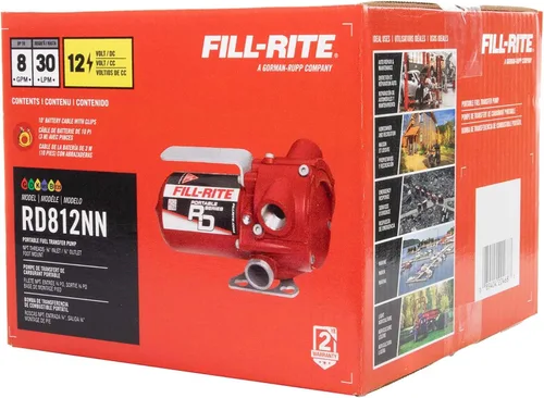 Vista 4 de Fill-Rite RD812NN - Bomba portátil de transferencia de combustible de 12 V, 8 GPM con cable de alimentación