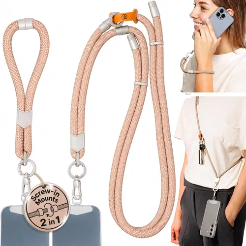 Vista 9 de Pulpo - Cordón antirrobo 2 en 1 para teléfono y correa de muñeca para iPhone y Android, correa ajustable para teléfono celular y correa universal