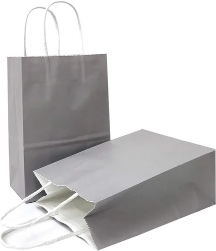 Vista 66 de AZOWA Bolsas de regalo mini de papel kraft con asas (Azul claro, 4x2.4x6, 25 piezas) Blue Color, Kraft Paper, Mini Size, 25 Pieces, Party Bags