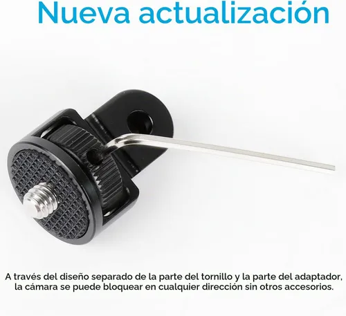 Vista 3 de PellKing - Soporte de cámara con cabeza de tornillo adaptador de 1/4" para Insta 360