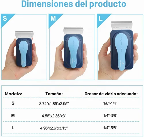 Vista 7 de fishkeeper Limpiador magnético de vidrio para acuario, herramienta de limpieza con imán de algas para pecera, con raspador de algas para acuarios