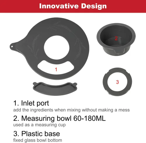 Vista 3 de Lawenme KitchenAid K5GB - Cubierta para cuenco de vidrio para batidora de 5 cuartos de galón con cabezal inclinable, protector contra salpicaduras