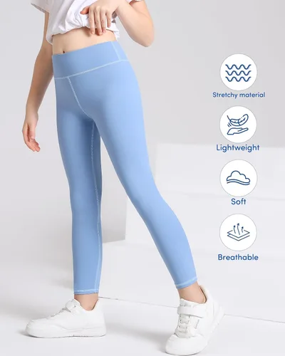 Vista 4 de Domee Girls Athletic Leggings Workout Yoga Pants Pack of 3