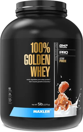 Vista 23 de Maxler Proteína de suero de leche 100% dorada, 0.94 onzas de proteína por porción, proteína de suero en polvo para antes del entrenamiento