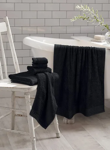 Vista 3 de GLAMBURG Juego de 6 toallas de 100% algodón ultra suave, contiene 2 toallas de baño de 28 x 55 pulgadas, 2 toallas de mano de 16 x 24 pulgadas y 2