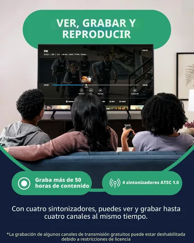 Vista 5 de Tablo TV DVR de 4ª generación de 4 sintonizadores por aire (OTA) y antena de TV interior de 35 millas - Mira, pausa y graba TV en vivo, noticias