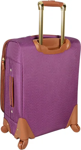 Vista 2 de Steve Madden Designer Luggage Collection - Maleta ligera y expandible de lado suave para hombres y mujeres, bolsa de transporte duradera de 20