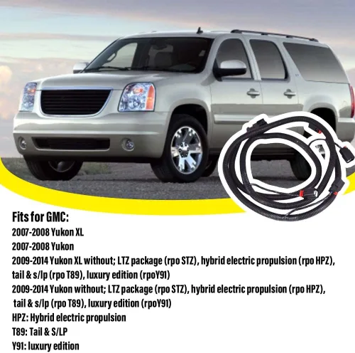 Vista 2 de Arnés de cables para sensor de estacionamiento trasero para Chevy Suburban Tahoe GMC Yukon, reemplaza 22899761