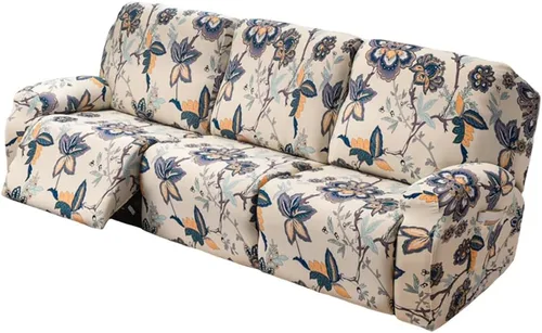 Vista 39 de Fundas elásticas para sillas reclinables, 4 piezas, fundas estampadas Lazyboy para sillón reclinable Lazyboy, funda de elastano suave para silla