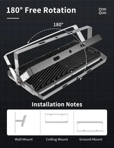 Vista 5 de papasbox Luz de inundación LED de 100 W para exteriores, luces de seguridad para exteriores de 8000 lúmenes, luces LED blancas cálidas de 3000 K