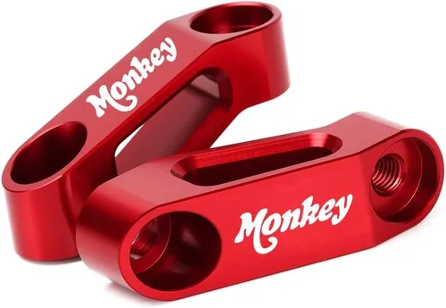 Vista 10 de Kit de adaptadores extensores elevadores de espejo retrovisor compatible con Honda Monkey 125M 125MA 125 2019-2023 2024 2025 Accesorios para Negro