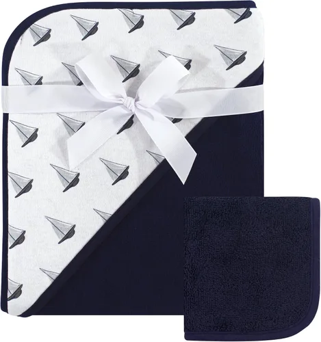 Vista 9 de Hudson Baby Toalla y toallita unisex con capucha de algodón para bebé, Woodland, talla única Bosque