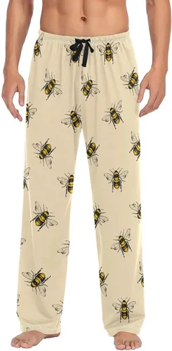 Vista 16 de Ollabaky Pantalones de pijama para hombre, pantalones de pijama con bolsillos, pantalones de descanso para hombre Multi 01