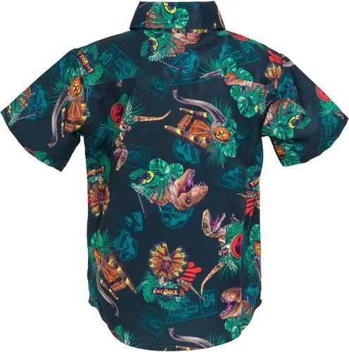 Vista 4 de Jurassic World Jurassic Park T-Rex - Camisa de vestir con botones para adulto