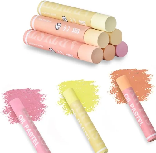 Vista 15 de Mifuner Juego de pasteles suaves al óleo (12 palos), colores individuales pasteles al óleo pesados vibrantes y cremosos, suministros de arte pastel