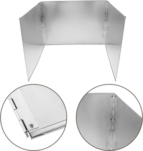 Vista 9 de Stainless Steel Grease Splatter Screen Oil Splash Guard Stove Foldable