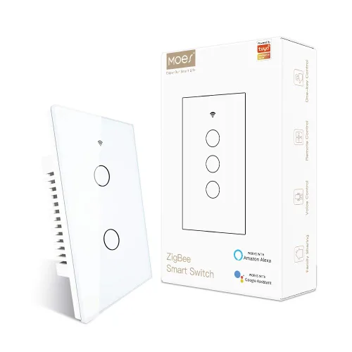 Vista 13 de MOES ZigBee - Interruptor de luz de pared táctil inteligente, requiere Tuya ZigBee Hub, sin cable neutro/cableado N+L, sin condensador, Smart Life