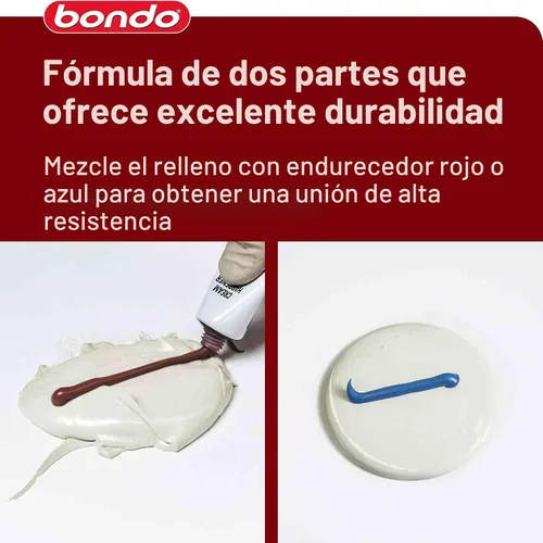 Vista 7 de Bondo Masilla para Acristalamiento y Manchas, Rellena Agujeros, Rasguños, Golpes Menores y Grietas Finas, 4.5 oz, 1 Tubo