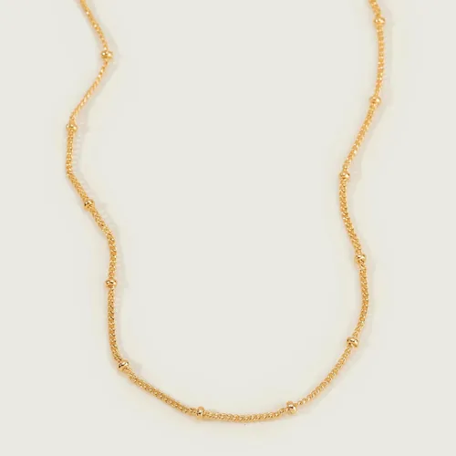 Vista 6 de MEVECCO - Delicada gargantilla y collar de cadena chapada en oro de 14 quilates, joyería de regalo para mujer