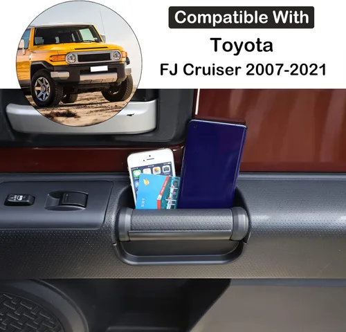 Vista 2 de Aunginsy Organizador de almacenamiento para manija de puerta de automóvil, compatible con Toyota FJ Cruiser 2007-2021, manija de puerta delantera