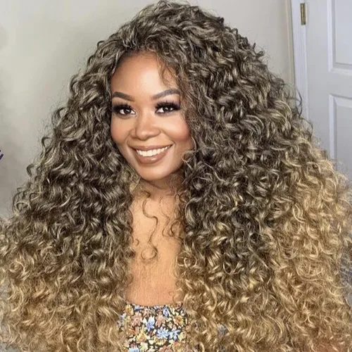 Vista 56 de GoGo Curl Crochet Hair 18 pulgadas onda de agua pelo sintético bohemio ganchillo trenzado jengibre onda profunda extensiones de cabello trenzado