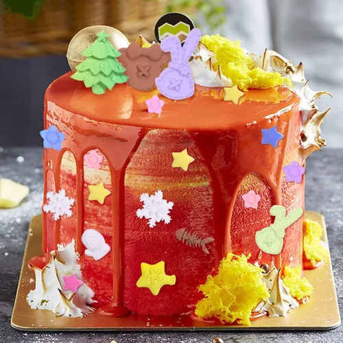 Vista 2 de Rolin Roly Molde de silicona para tartas de flores, molde de fondant de conejo, moldes de chocolate rosa, molde de arcilla polimérica, moldes