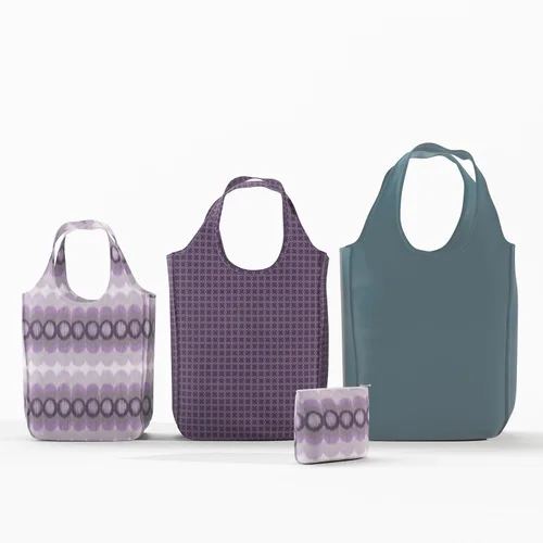 Vista 24 de Pure Sage Bolsa de comestibles reutilizable - Elegante bolsa de compras para comestibles - Bolsa plegable - Tamaño mediano