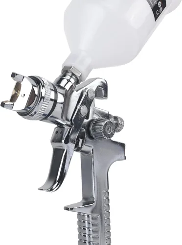 Vista 2 de Valu-Air H827-B Pistola de pulverización de aire de alimentación por gravedad HVLP de 20 onzas con regulador (boquilla de 0.055 in)