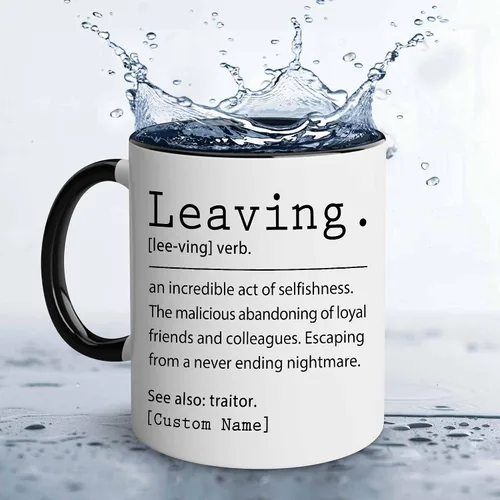 Vista 2 de WHIDOBE Taza de despedida personalizada de compañero de trabajo para mujer, taza de despedida personalizada de 11 oz y 15 onzas para compañero