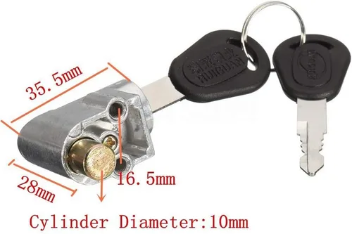 Vista 2 de Tookie Cerradura antirrobo portátil, plata, cilindro de bloqueo de 0.591 in, 2.47 oz