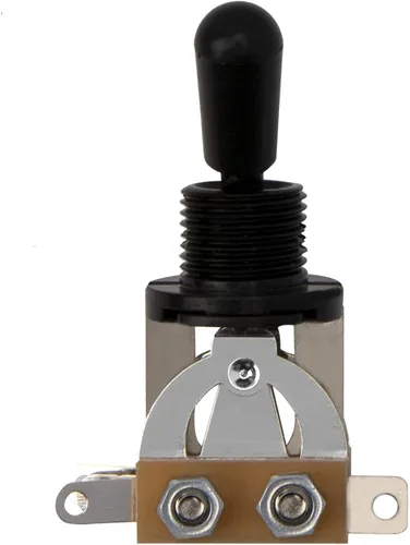 Vista 4 de 3 piezas Yootones de 3 vías de guitarra recta corta interruptor de palanca selector compatible con SG Epiphone Les Paul guitarra eléctrica (negro)