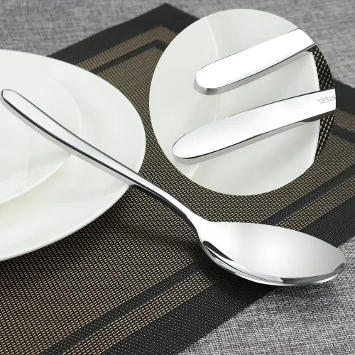 Vista 6 de Kekow Cucharas para servir buffet de acero inoxidable de 8 piezas