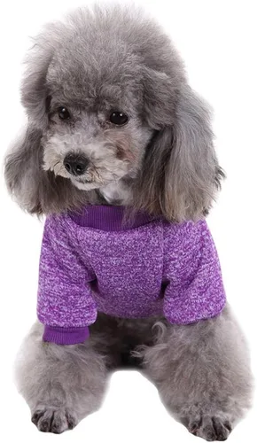 Vista 5 de Suéter de punto clásico para perros y mascotas, cálido para invierno, abrigo para cachorros y mascotas, ropa de suéter suave para perros pequeños