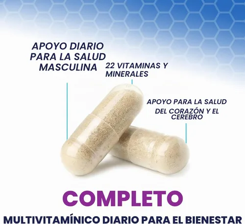 Vista 3 de Multivitamínico para hombres – Once Daily Multivitaminas para hombre – Multivitaminas completas con biodisponibilidad óptima de vitaminas