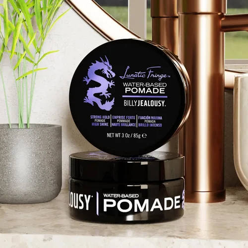 Vista 6 de Billy Jealousy Lunatic Fringe Pomada a base de agua para hombres, fijación fuerte, alto brillo, soluble en agua y producto para cabello vegano