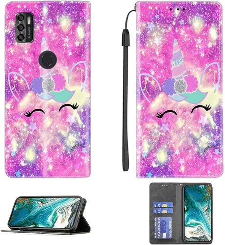 Vista 351 de jioeuinly ATT Motivate 2 - Funda compatible con ATT Motivate 2, funda con soporte abatible y cierre magnético DJS