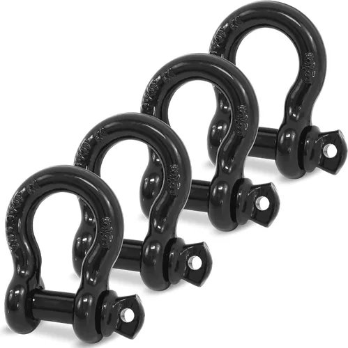 Vista 9 de Grilletes de anillo D, grillete de horquilla de 1/2" con tornillo de 9/16", 26,400 libras de resistencia a la rotura, grillete robusto