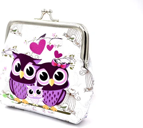 Vista 2 de Nodykka Monedero de piel sintética con bonito diseño de animales bolsa de cambio regalos para mujeres niños y niñas